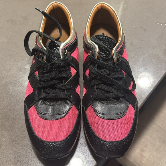 Jimmy Choo Pink and Black Sneakers - Picture 2 of 4